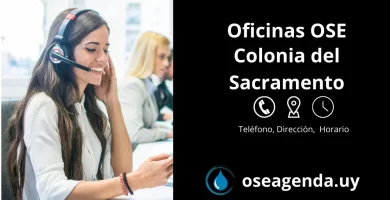 Oficina OSE Colonia del Sacramento Direccion horario y telefono