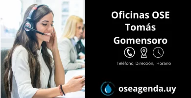 Oficina OSE Tomás Gomensoro Direccion horario y telefono